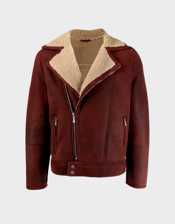 aviator sheepskin shearling leather jacket