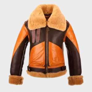 b3 aviator shearling leather jacket