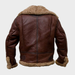 brad pitt brown shearling leather jacket