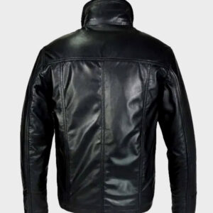 mens black classic leather jacket
