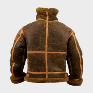 raf aviator brown shearling sheepskin leather jacket