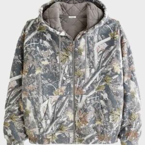 abercrombie quilted camo hoodie