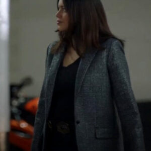 angela lopez tv series the rookie s06 alyssa diaz grey plaid blazer