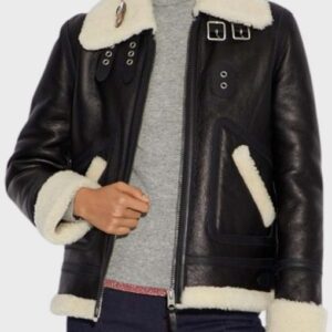 aviator shearling leather jacket