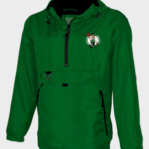 boston celtics kelly green quarter zip hoodie jacket