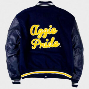 hbcu north carolina motto 3.0 a&t aggie pride full snap navy varsity jacket