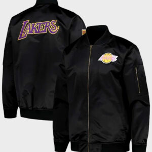 los angeles lakers mitchell & ness bomber jacket