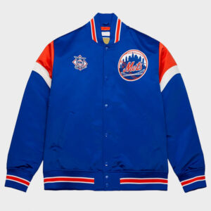 new york mets heavyweight royal satin jacket