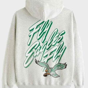 nfl philadelphia eagles abercrombie and fitch pullover heather grey hoodie