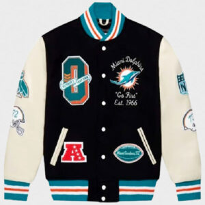 ovo x nfl miami dolphins varsity jacket