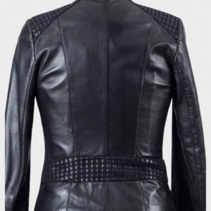 premium black lambskin leather jacket women’s
