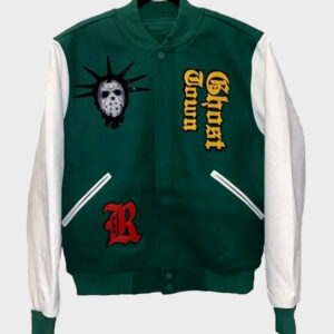 roku studio ghost town green varsity jacket