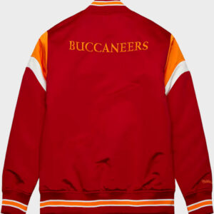 tampa bay buccaneers heavyweight varsity satin jacket