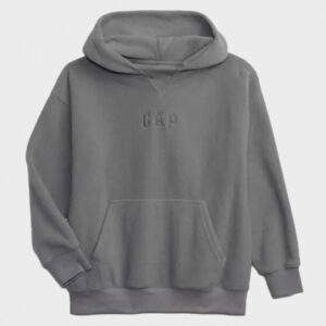 vintage soft gap logo pullover grey hoodie