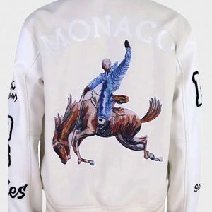 bad bunny puerto rican rapper diles off white varsity jacket