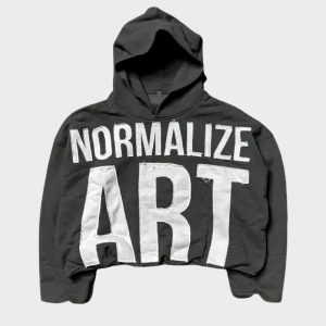 billionaire studios normalize art grey hoodie