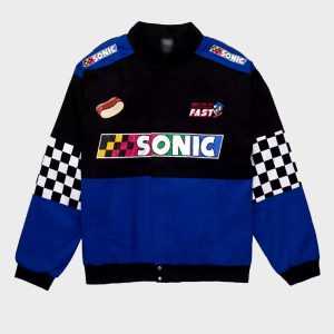 sonic the hedgehog checkered racing jacket