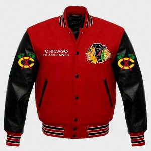 Chicago Blackhawks Varsity Jacket Style 01