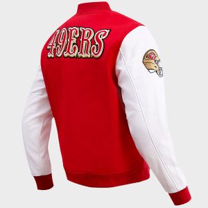 Pro Standard San Francisco 49ers Scarlet Wool Varsity Full Snap Jacket