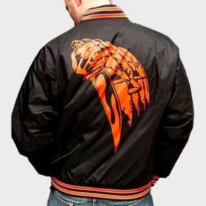 Nylon Black Bomber Halloween 78 Varsity Jacket