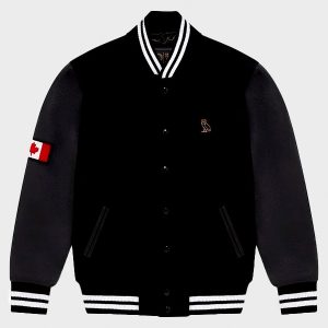 Canada Skateboard Black Varsity Jacket