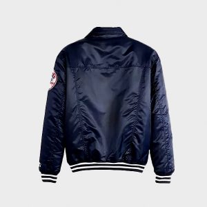 Levis Starter New York Yankees Navy Blue Satin Jacket