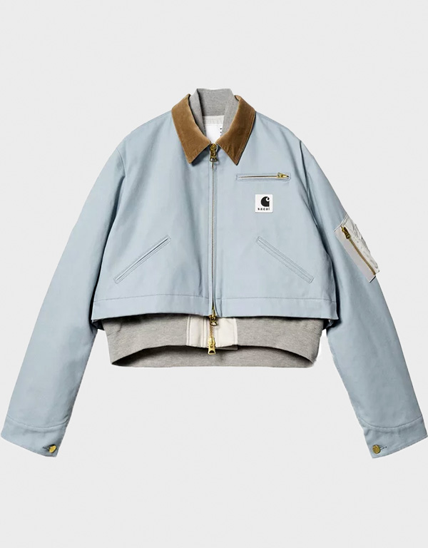 Sacai X Carhartt Cropped Jacket Light Blue